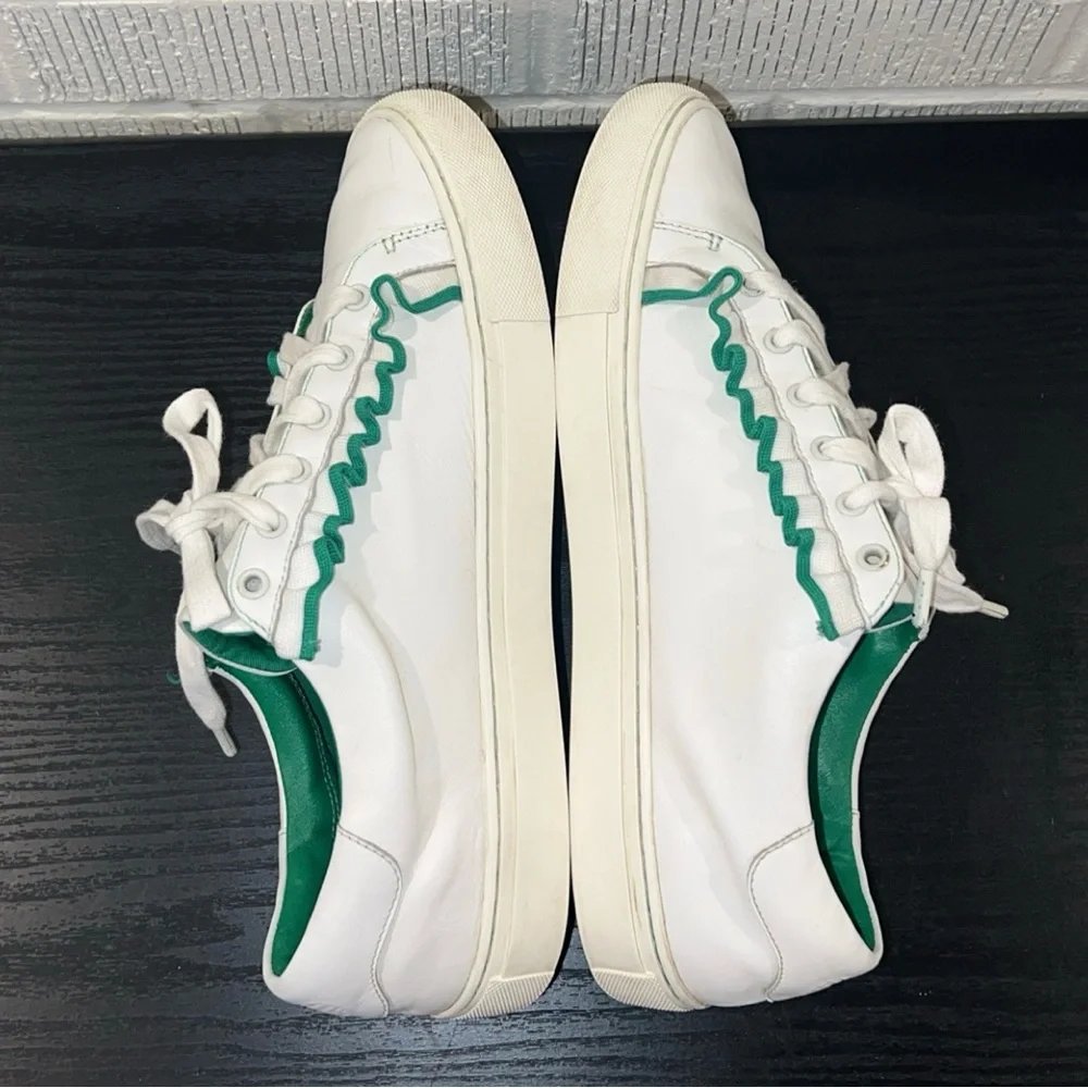 Tory Sport White and Green Sneakers